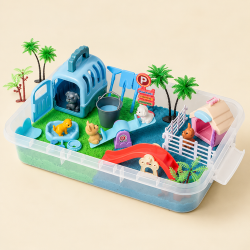 Little Worlds ™ Sensory Bin  —  Keeps The iPad In The Drawer